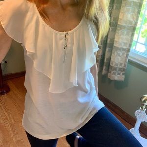 Women’s Ivory Sleeveless Blouse, Small, NWOT